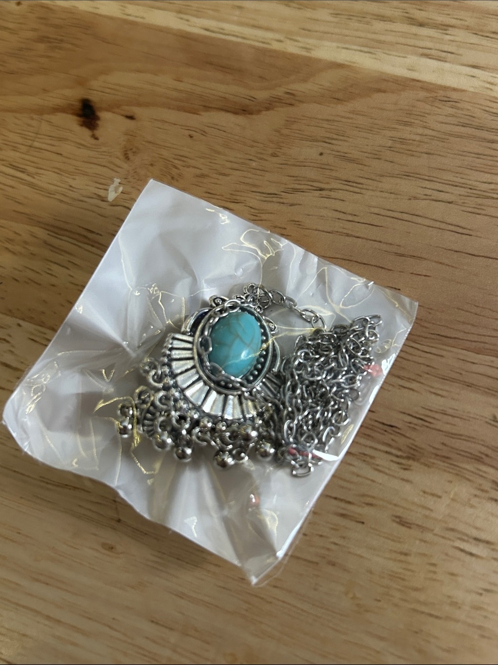 Turquoise Silver Pendant Necklace - Women Jewelry